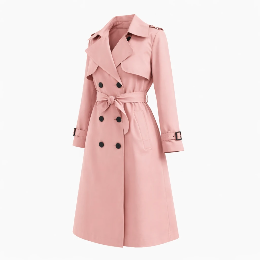 Тренч розовый