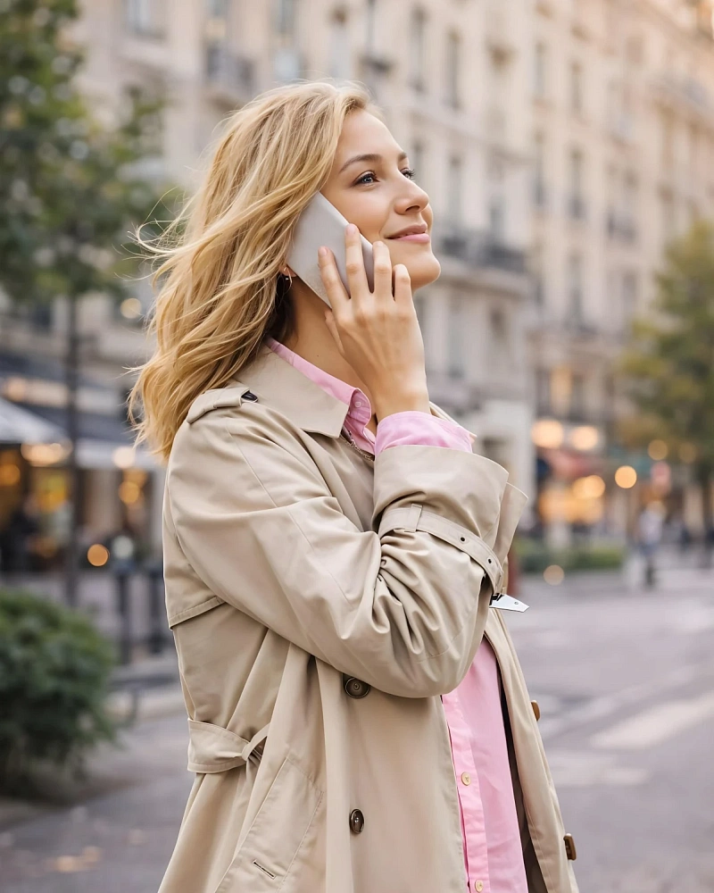 Бежевый плащ